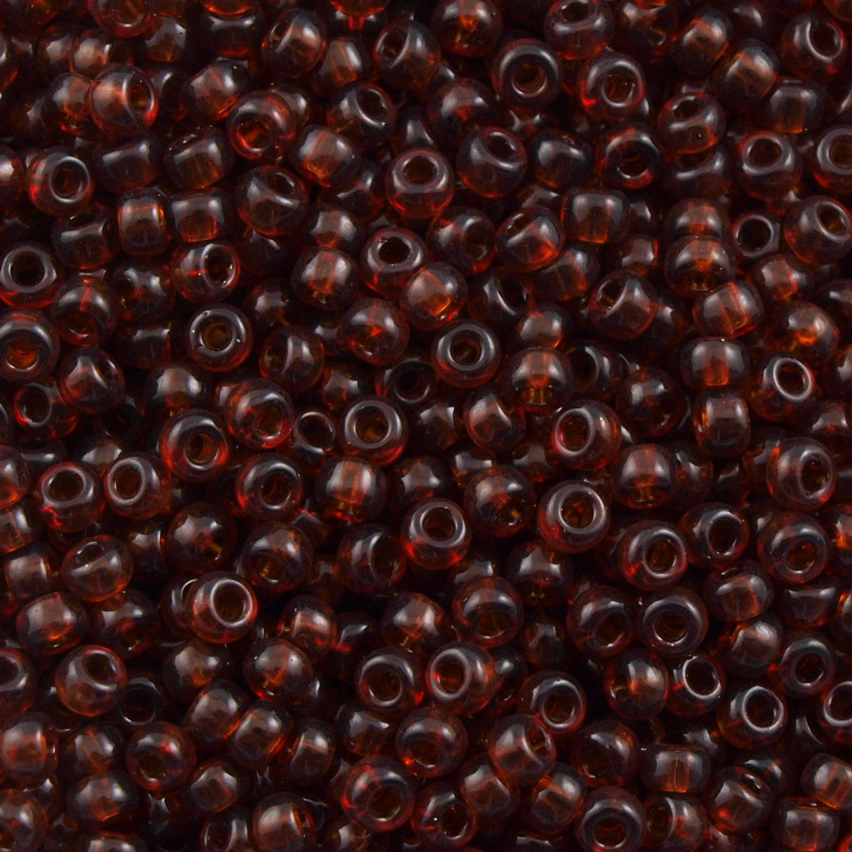 Miyuki Round Seed Bead 6/0 Transparent Dark Amber 20g Tube (134)