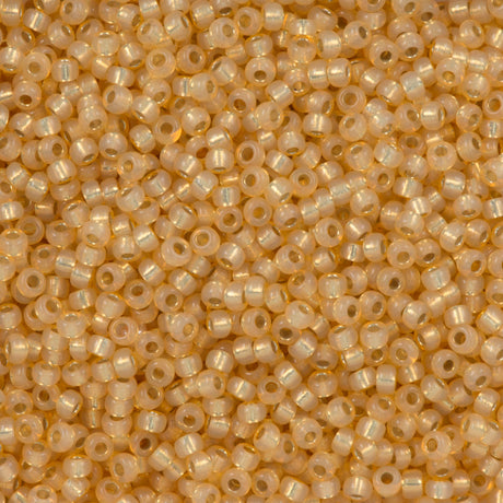 Miyuki Round Seed Bead 8/0 Silver Lined Apricot 22g Tube (552)