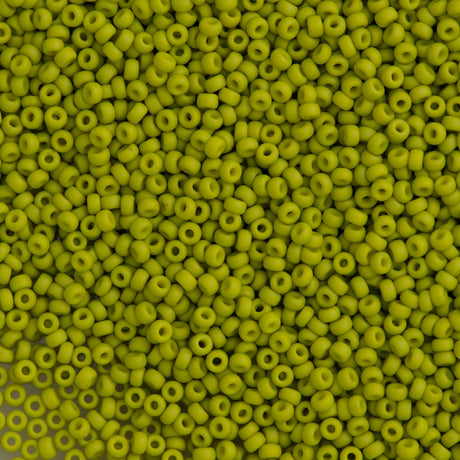 Miyuki Round Seed Bead 8/0 Opaque Matte Lime 25g (2316)