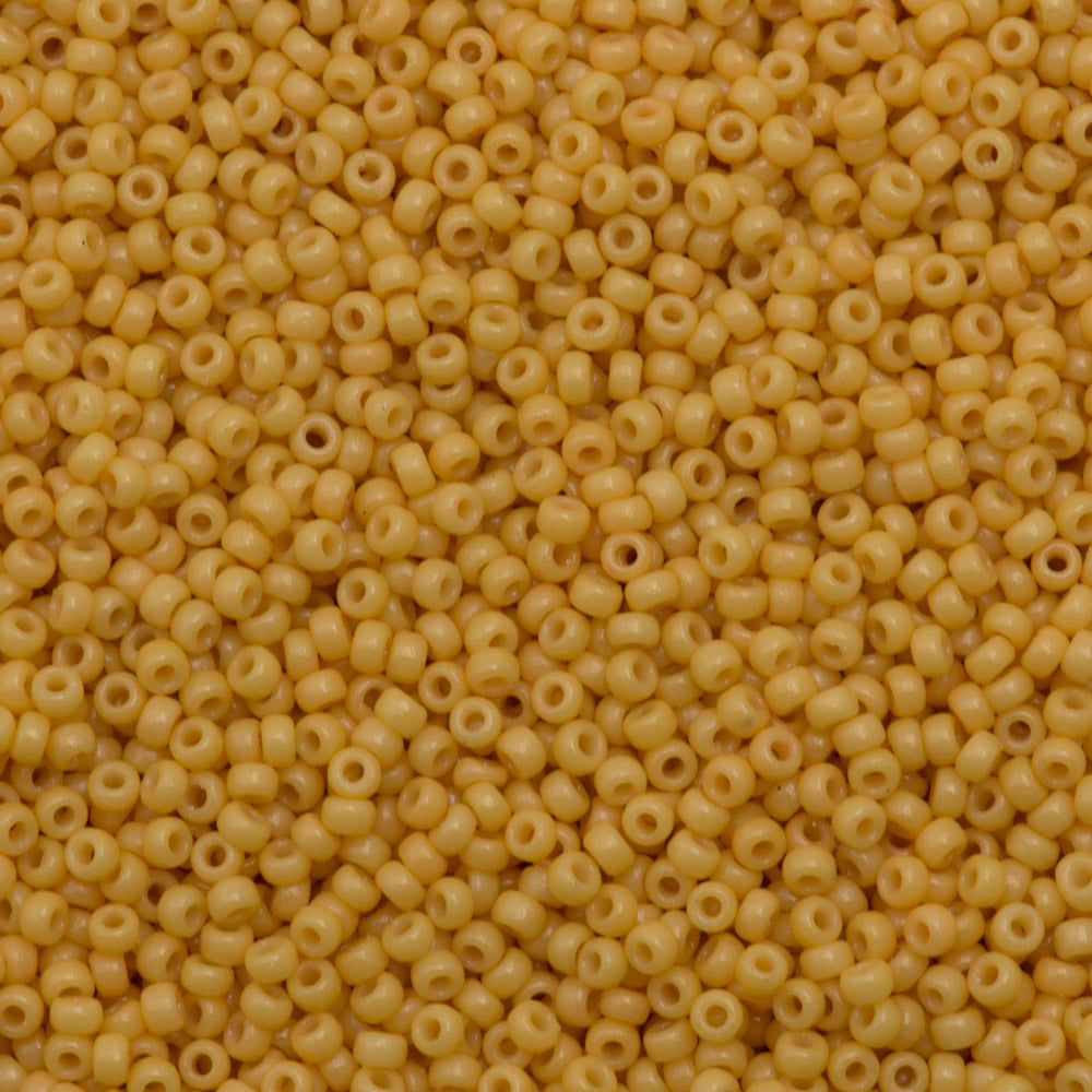 Miyuki Round Seed Bead 8/0 Duracoat Dyed Opaque Banana 22g Tube (4452)
