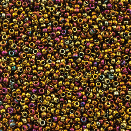 Miyuki Round Seed Bead 11/0 Metallic Gold Iris 22g Tube (462)