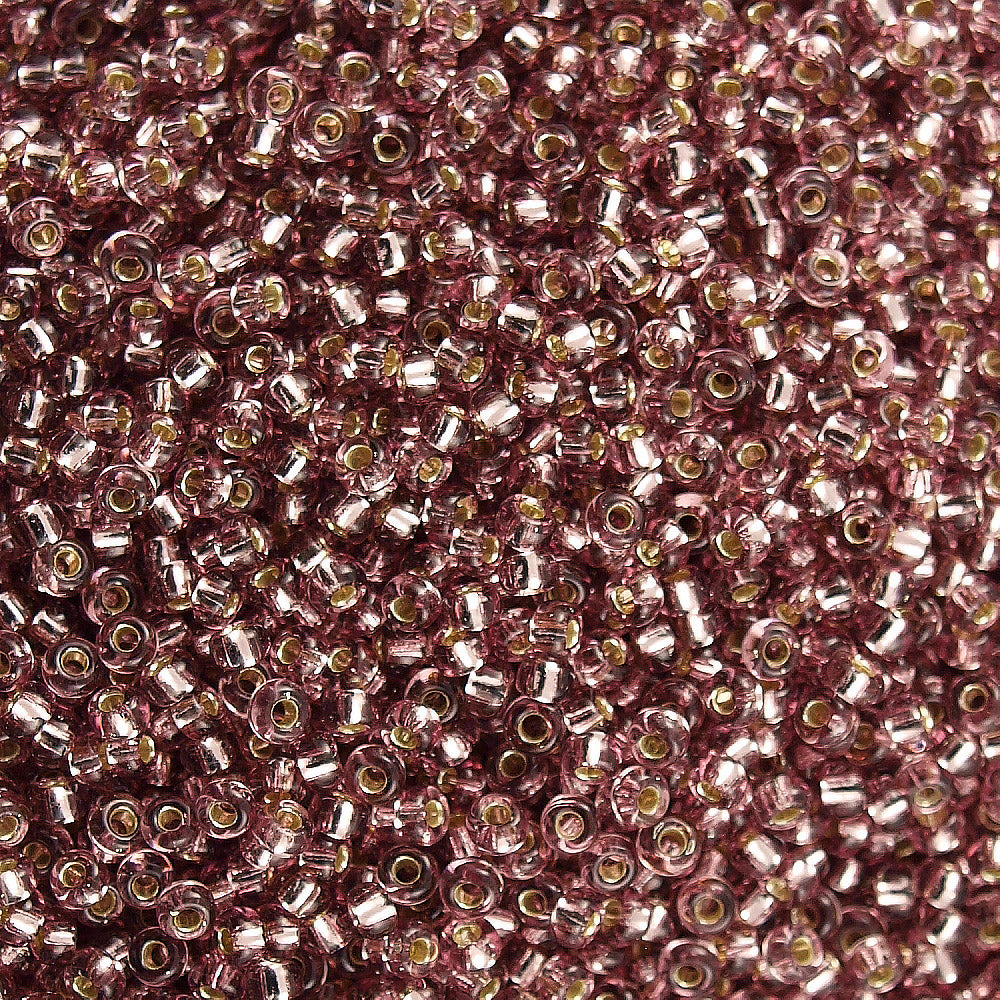 Miyuki Round Seed Bead 15/0 Silver Lined Amethyst 2-inch Tube (12)