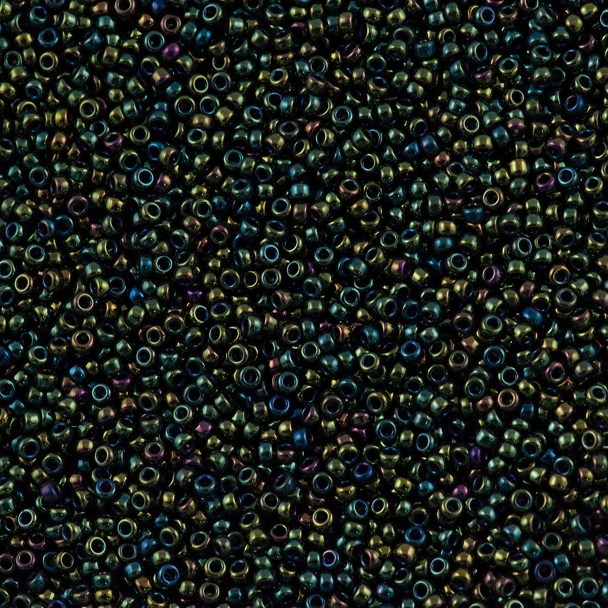 Miyuki Round Seed Bead 15/0 Metallic Green 2-inch Tube (453)