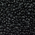 Super Duo 2x5mm Two Hole Beads Jet Black 22g Tube (23980)