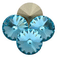Four TRUE CRYSTAL 12mm Rivoli Aquamarine (202)