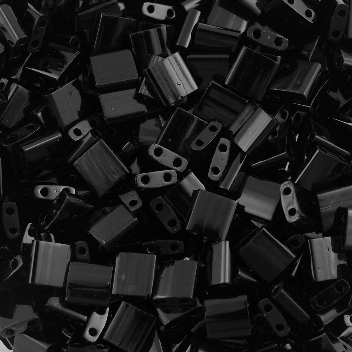Miyuki Tila Seed Bead Opaque Black 7g Tube (401)