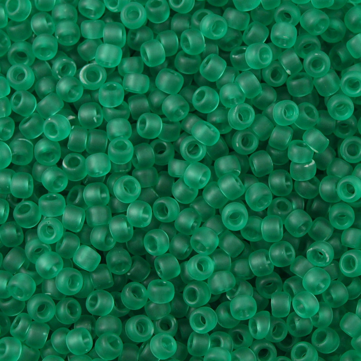Toho Round Seed Bead 11/0 Transparent Matte Soft Green 2.5-inch Tube (72F)