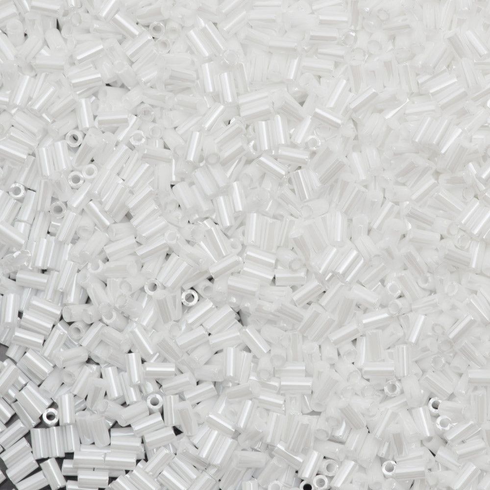 25g Toho 3mm Bugle Bead Opaque Pearl Luster (121)