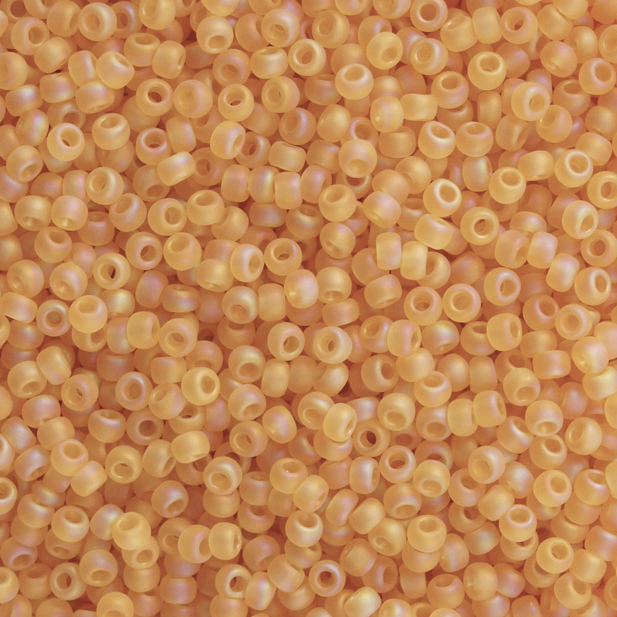 Toho Round Seed Bead 11/0 Transparent Matte Amber AB 2.5-inch Tube (162F)