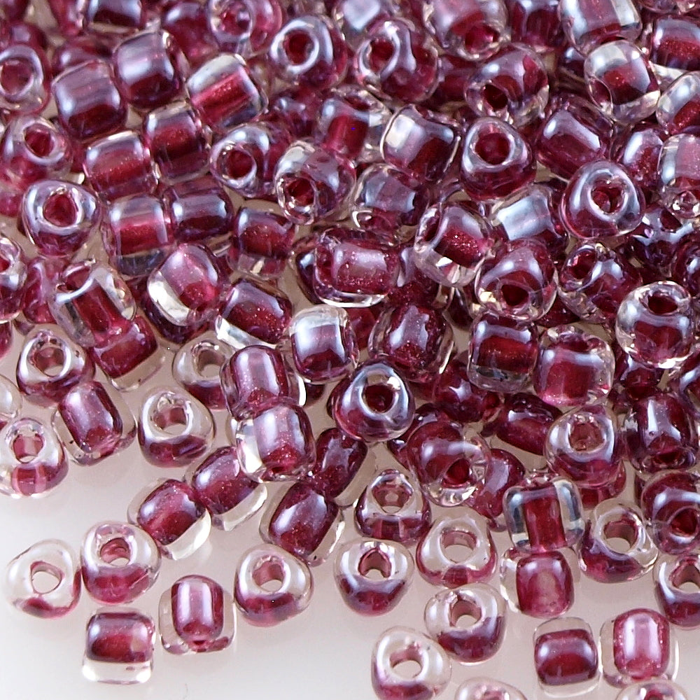 Miyuki Triangle Seed Bead 8/0 Inside Color Lined Burgundy 15g (1118)