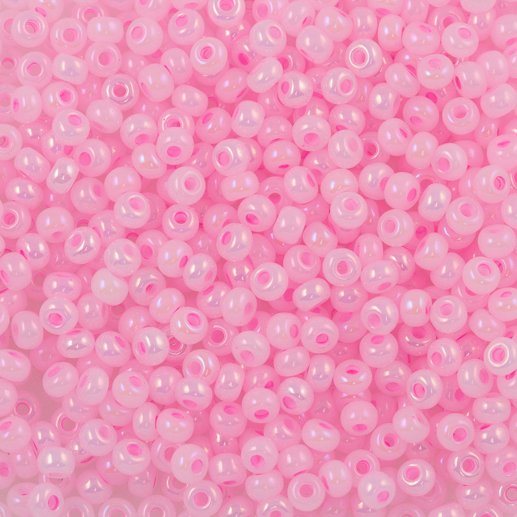 Czech Seed Bead 6/0 Pink Ceylon AB (57573)