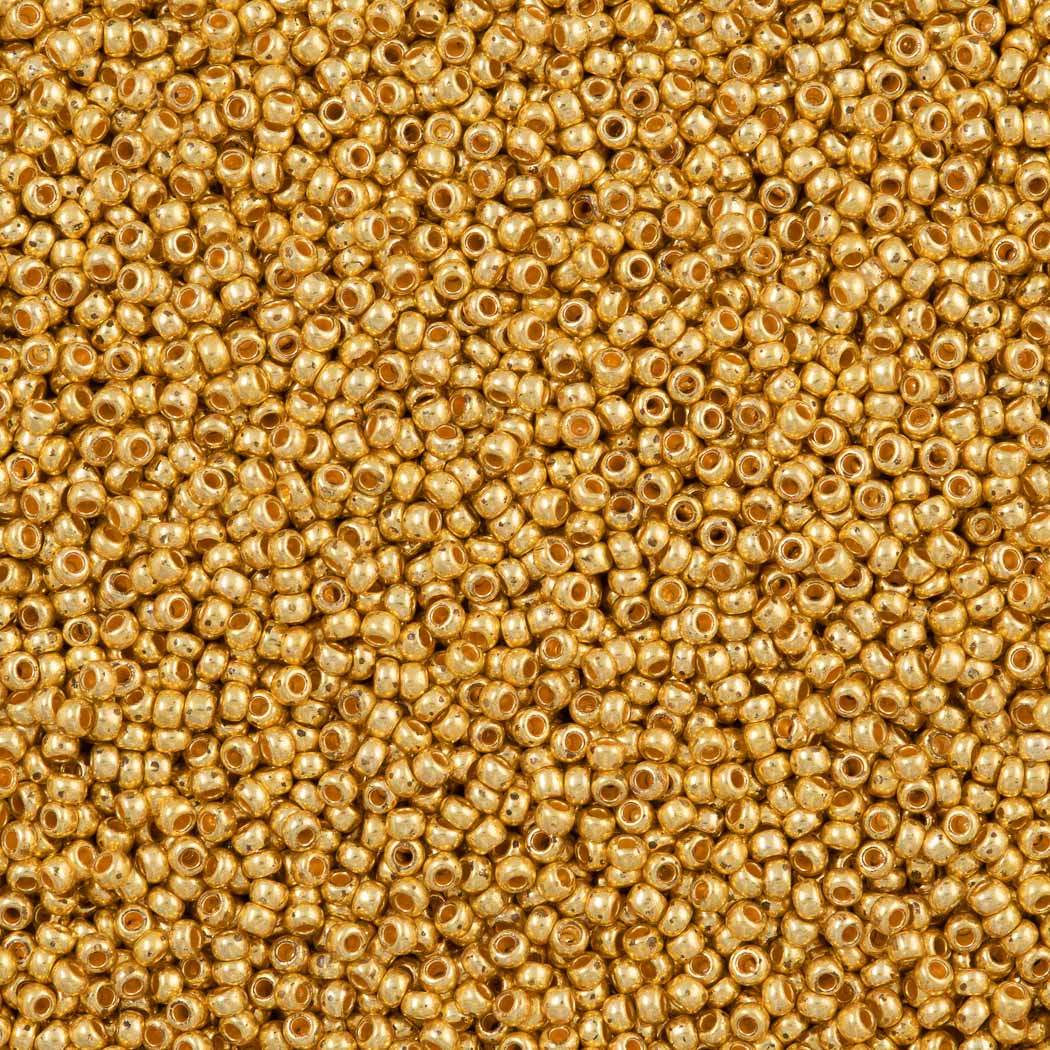 Czech Seed Bead 8/0 Metallic Gold 2-inch Tube (18581)