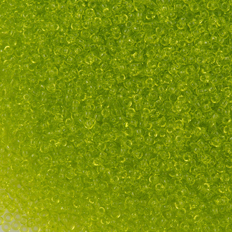 50g Miyuki Round Seed Bead 11/0 Transparent Lime (143)
