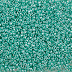Miyuki Round Seed Bead 15/0 Opaque Aqua Luster 2-inch Tube (435)
