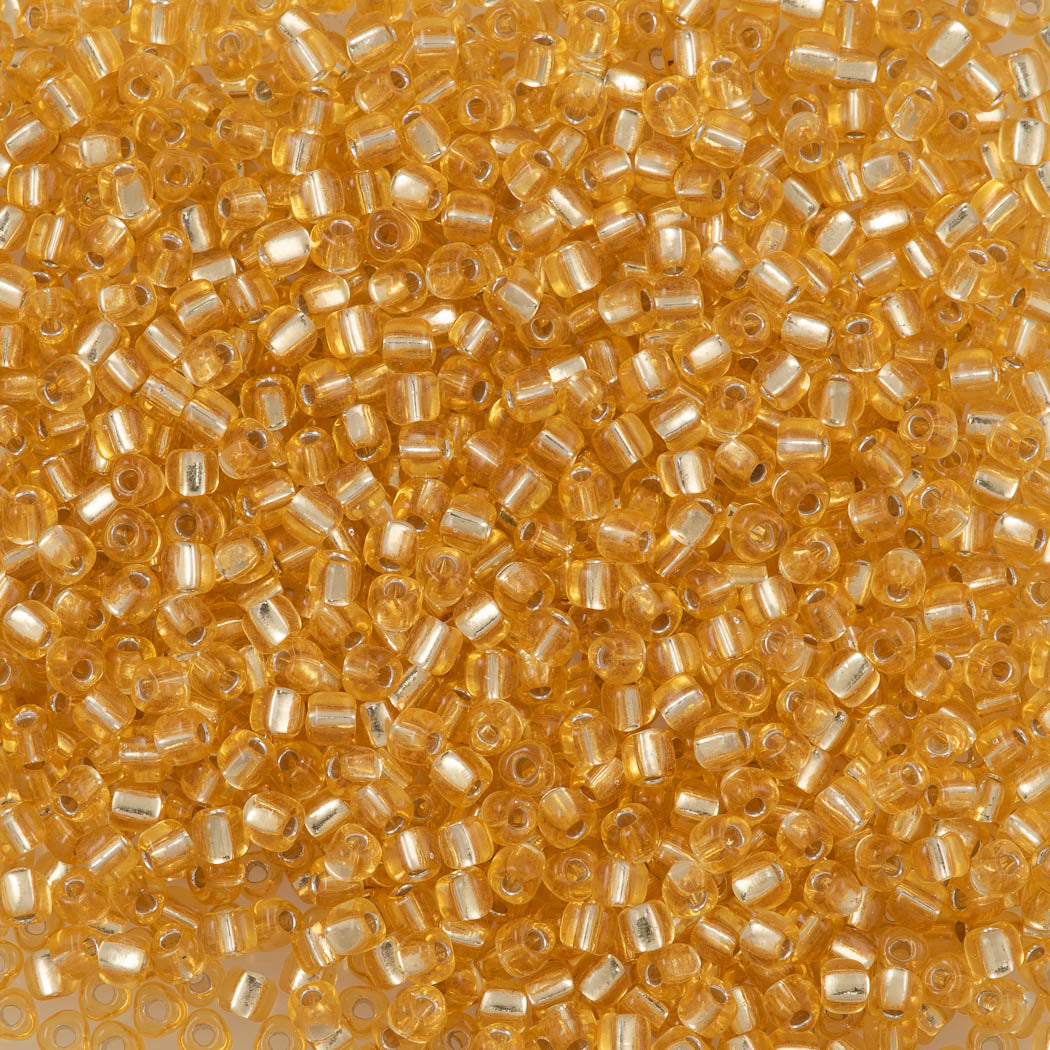 Miyuki Triangle Seed Bead 10/0 Silver Lined Gold 10g (1102)