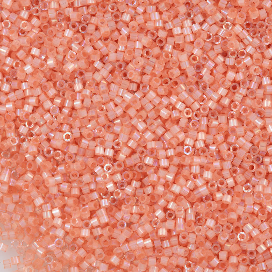 25g Miyuki Delica Seed Bead 11/0 Silk Inside Dyed Cinnamon AB DB1863