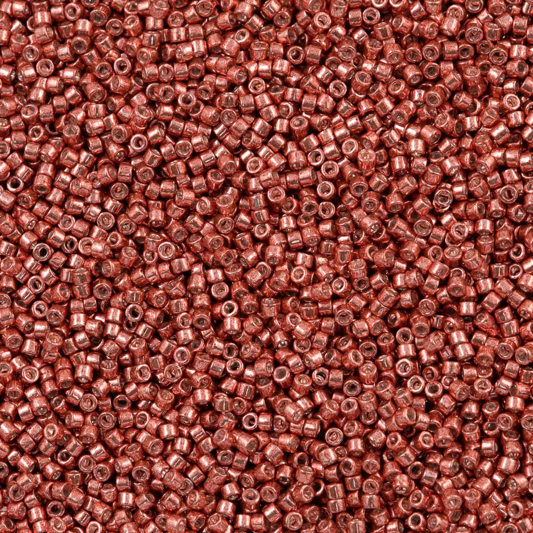 Miyuki Delica Seed Bead 11/0 Galvanized Dyed Color Cranberry 2-inch Tube DB423