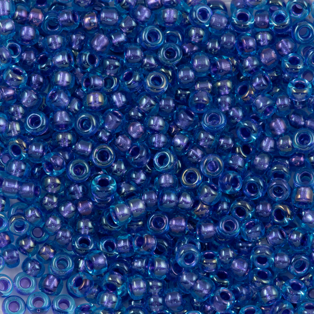 Miyuki Round Seed Bead 11/0 Purple Lined Aqua (1827)