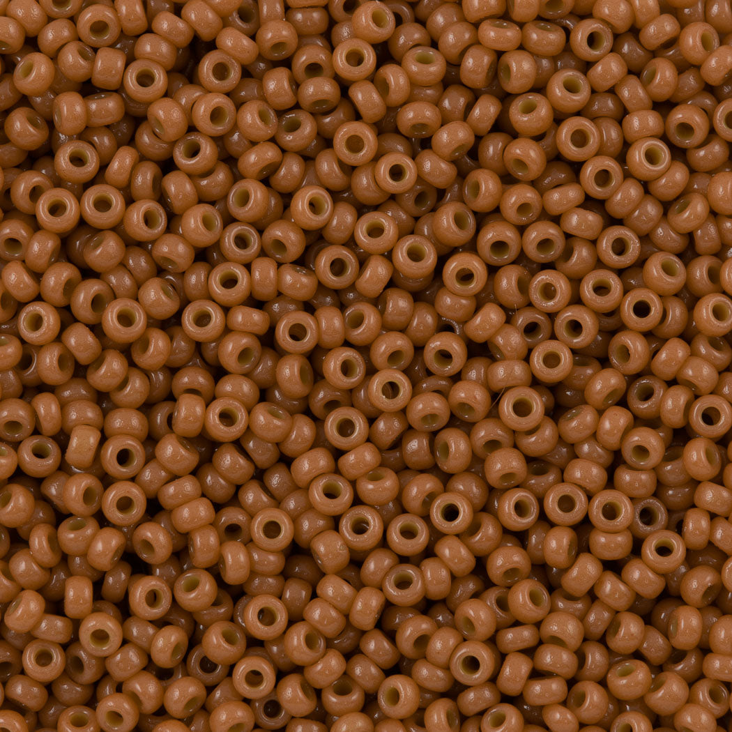 50g Miyuki Round Seed Bead 11/0 Duracoat Opaque Dyed Cedar (4457)