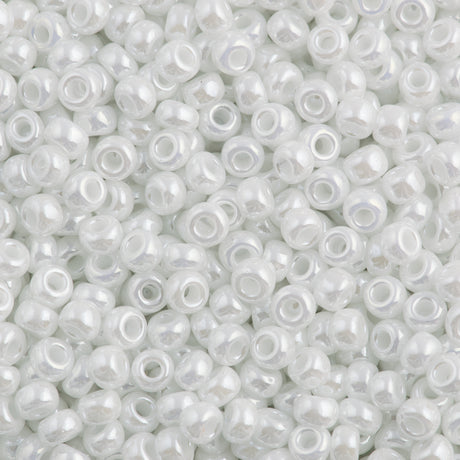 50g Miyuki Round Seed Bead 11/0 White Ceylon (528)