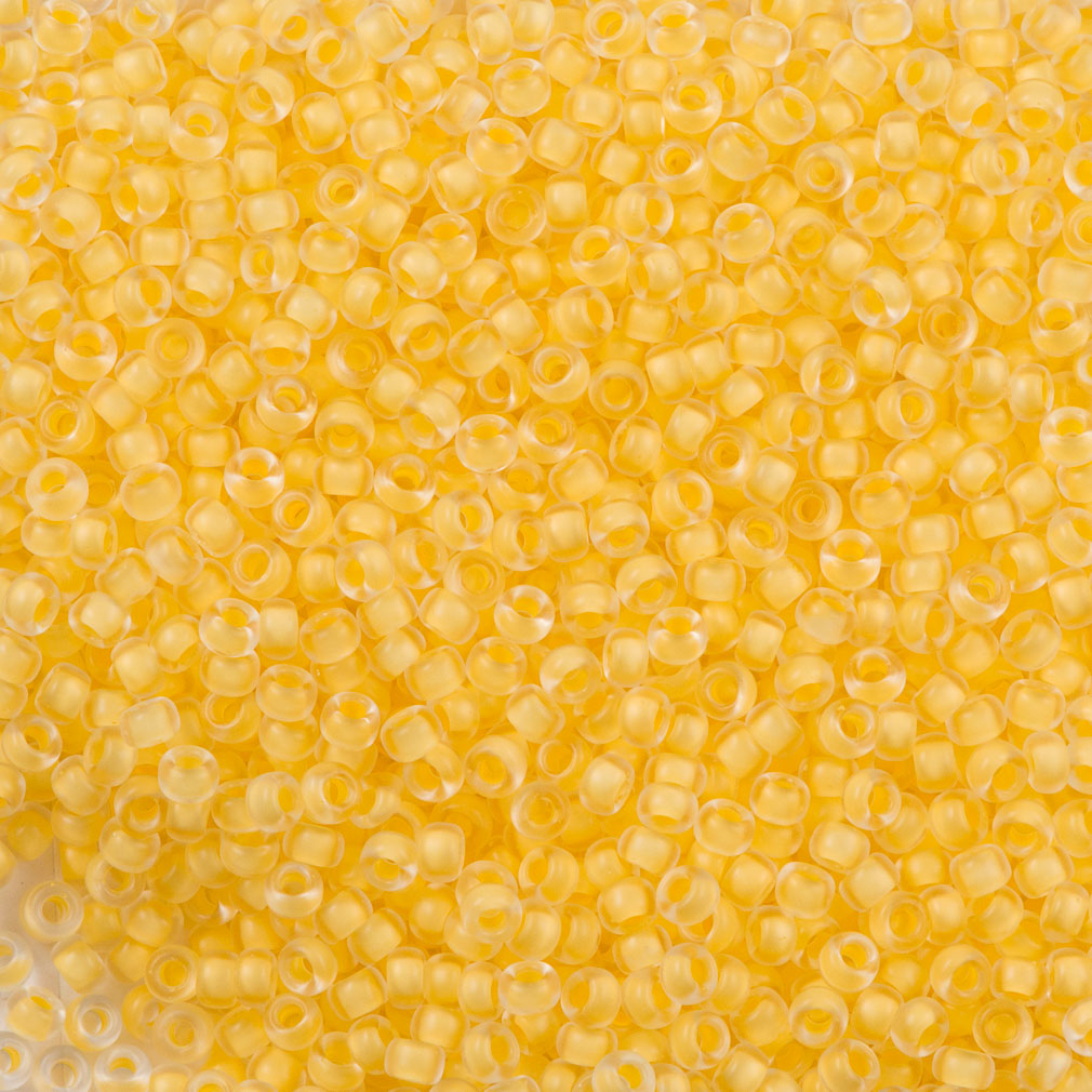 50g Miyuki Round Seed Bead 11/0 Daffodil Lined Crystal (1936)