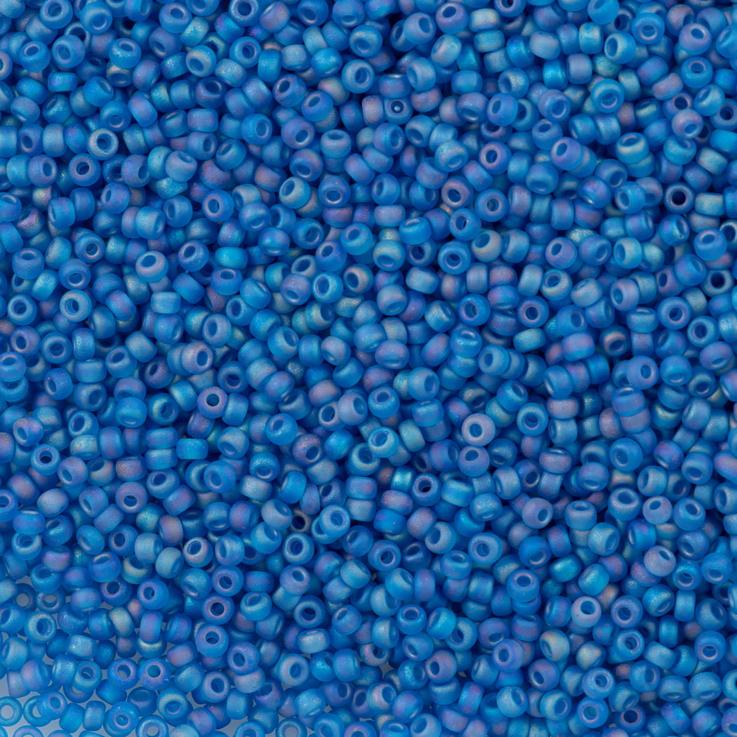 Miyuki Round Seed Bead 15/0 Matte Capri Blue AB (149FR)