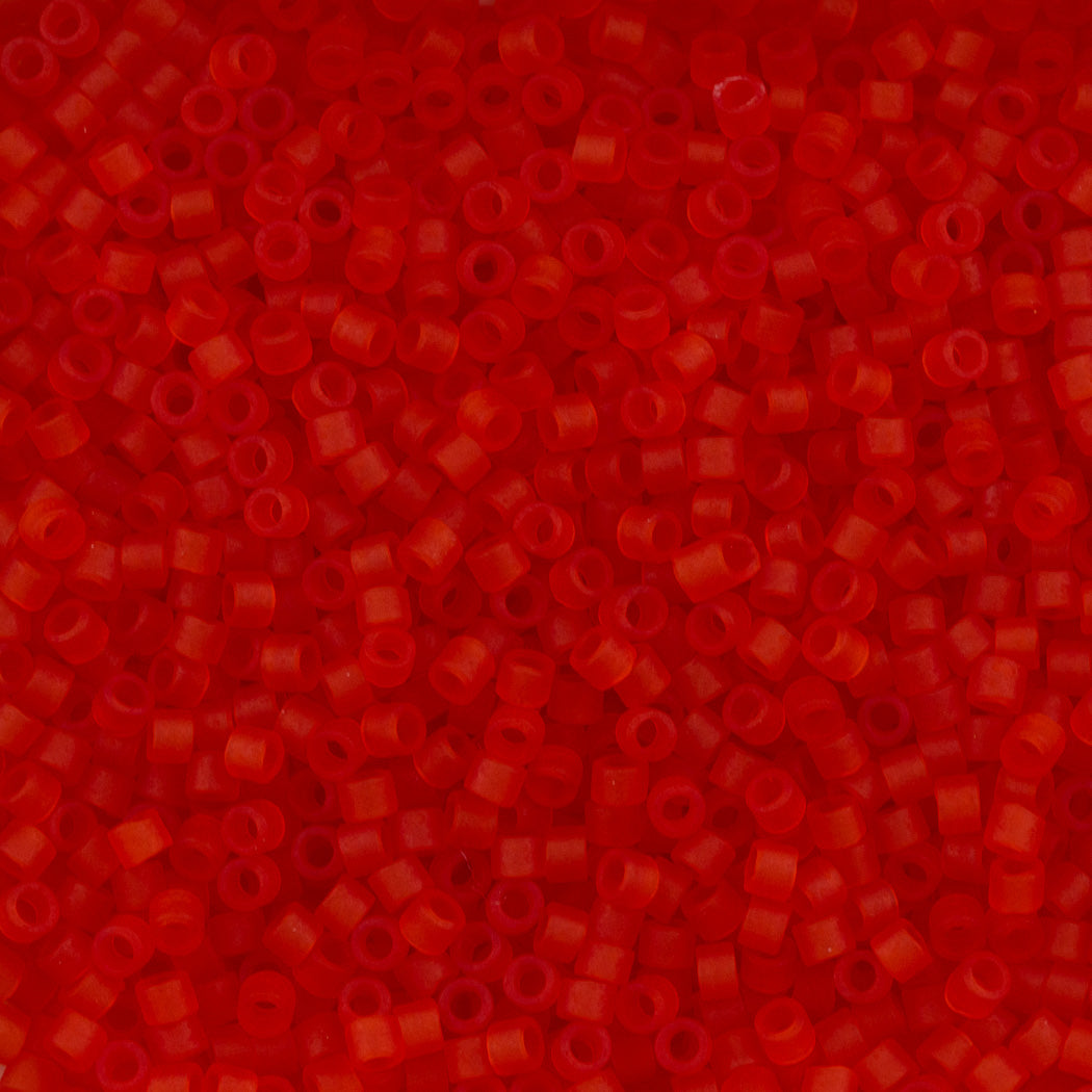 Miyuki Delica Seed Bead 11/0 Matte Transparent Red DB745