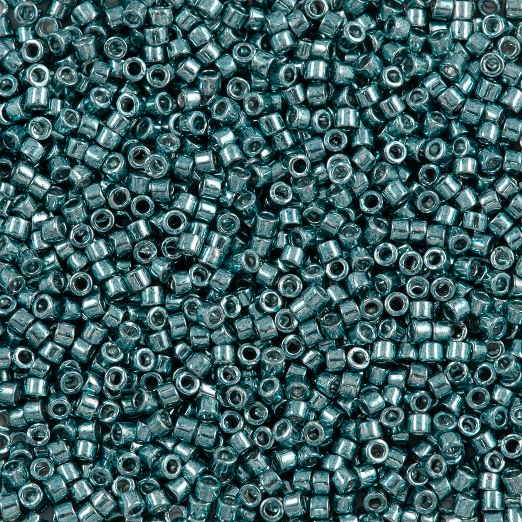 25g Miyuki Delica seed bead 11/0 Galvanized Dyed Peacock DB432