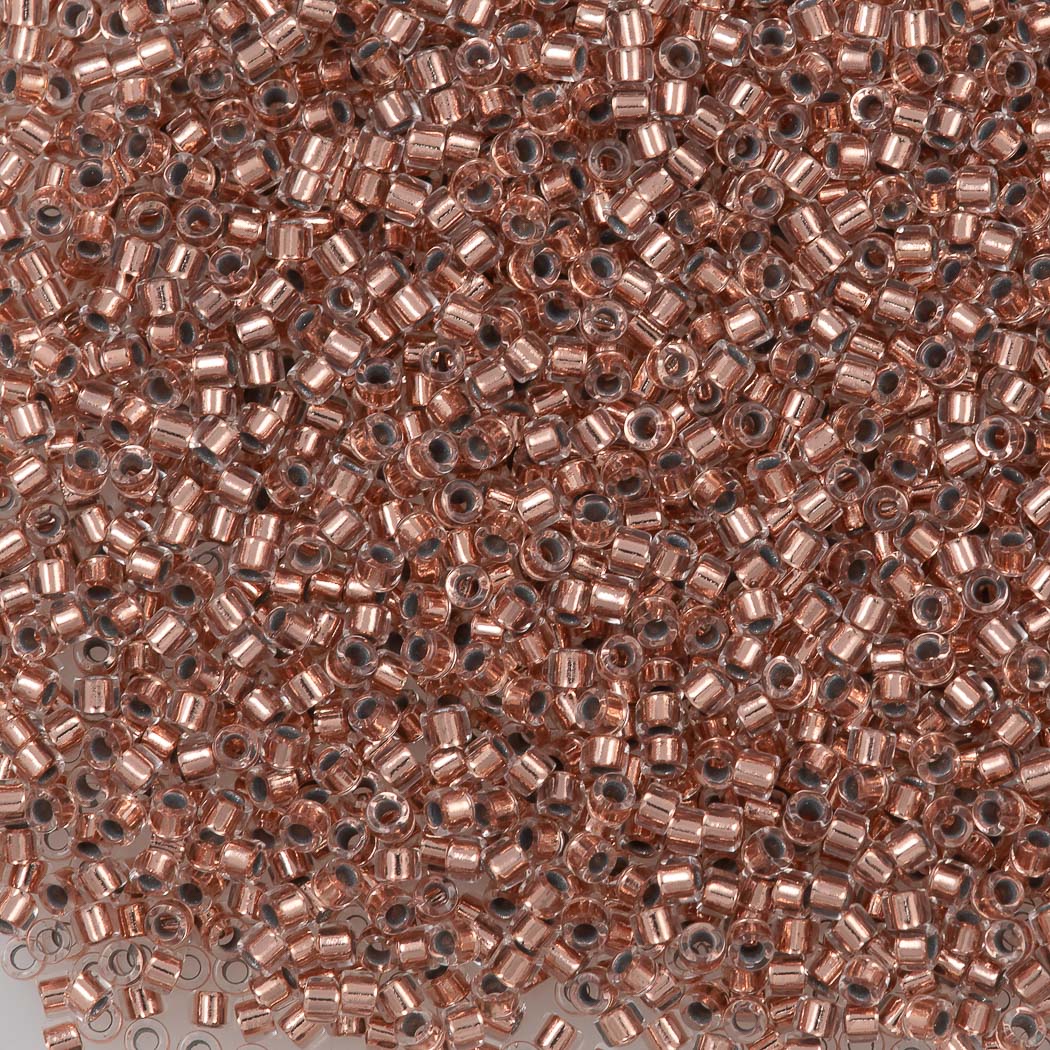 25g Miyuki Delica Seed Bead 11/0 Copper Lined DB37