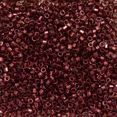 Miyuki Hex Cut Delica Seed Bead 15/0 Garnet Luster 2-inch Tube DBSC116