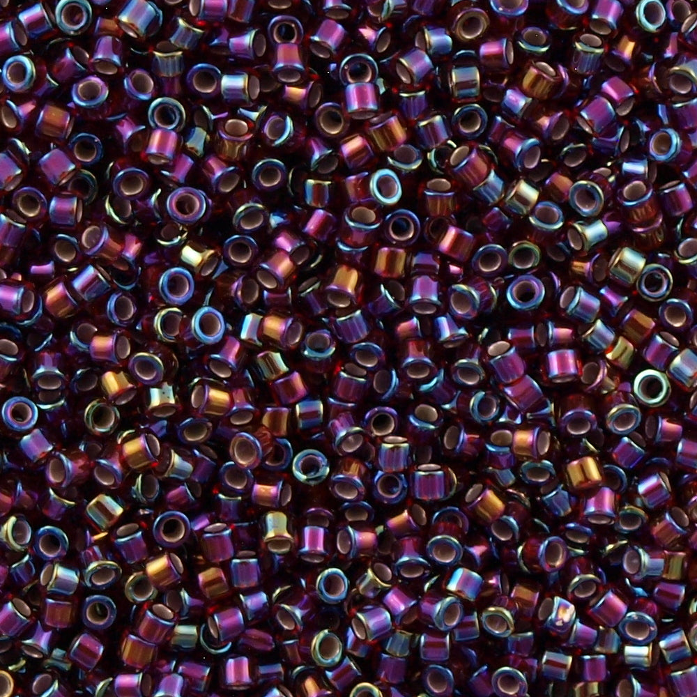 Miyuki Delica Seed Bead 11/0 Silver Glazed Berry AB 2-inch Tube DB1694