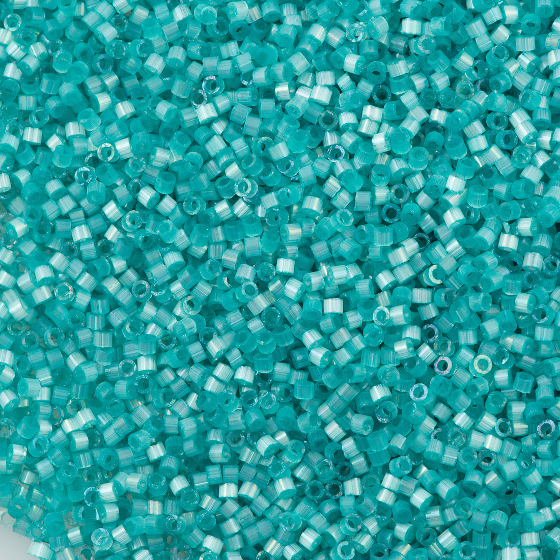 Miyuki Delica Seed Bead 11/0 Dyed Light Aqua Green Silk Satin 2-inch Tube DB1812