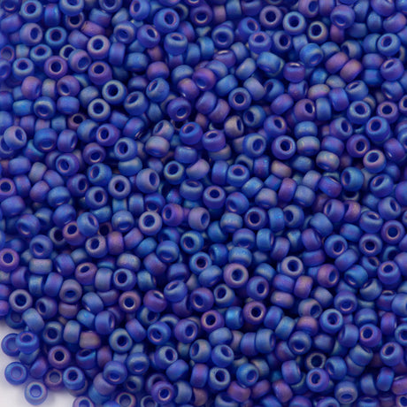50g Miyuki Round Seed Bead 11/0 Matte Cobalt AB (151FR)