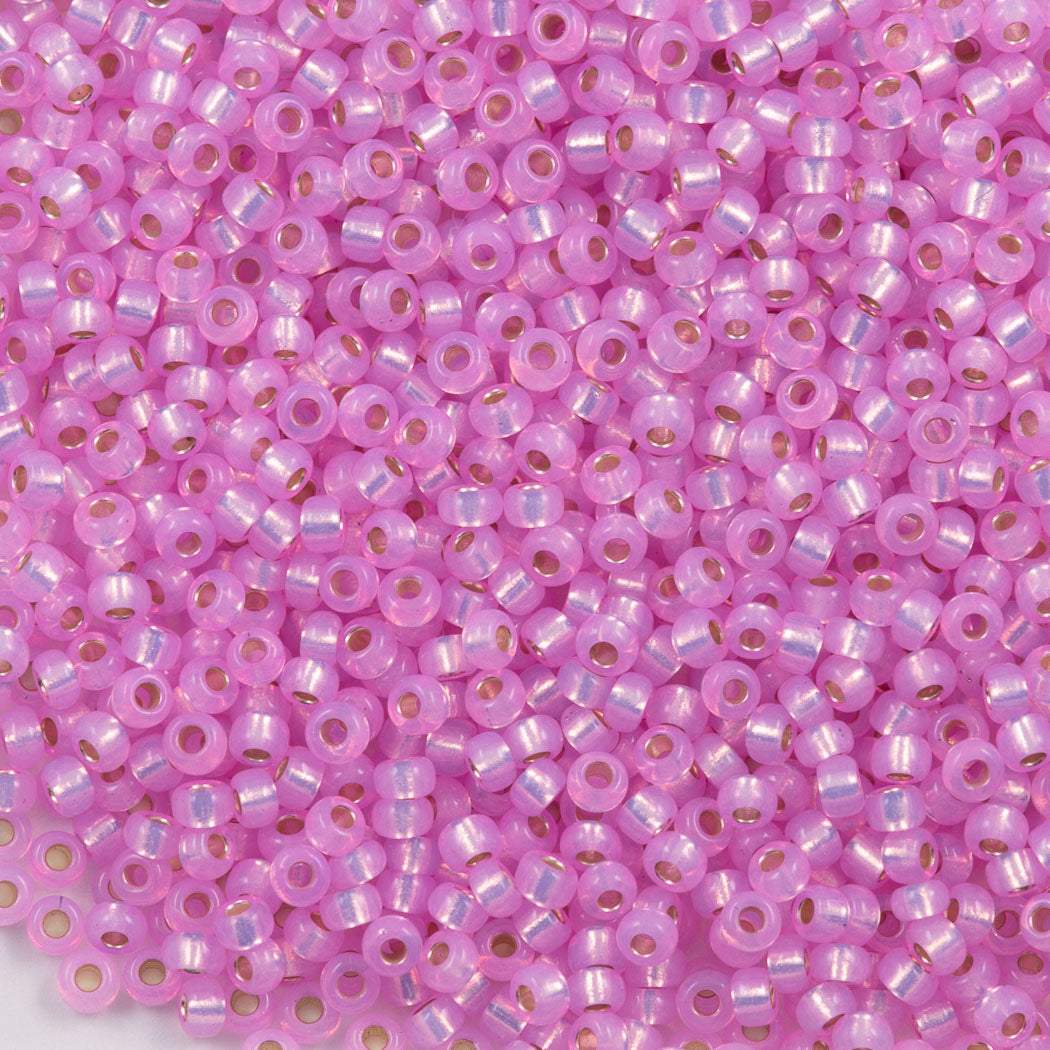 Miyuki Round Seed Bead 11/0 Silver Lined Dyed Tawny Pink (644)