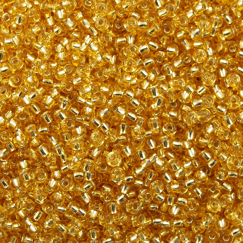 Miyuki Round Seed Bead 6/0 Silver Lined Gold 20g Tube (3)
