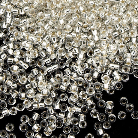 Miyuki Round Seed Bead 11/0 Silver Lined Crystal 22g Tube (1)