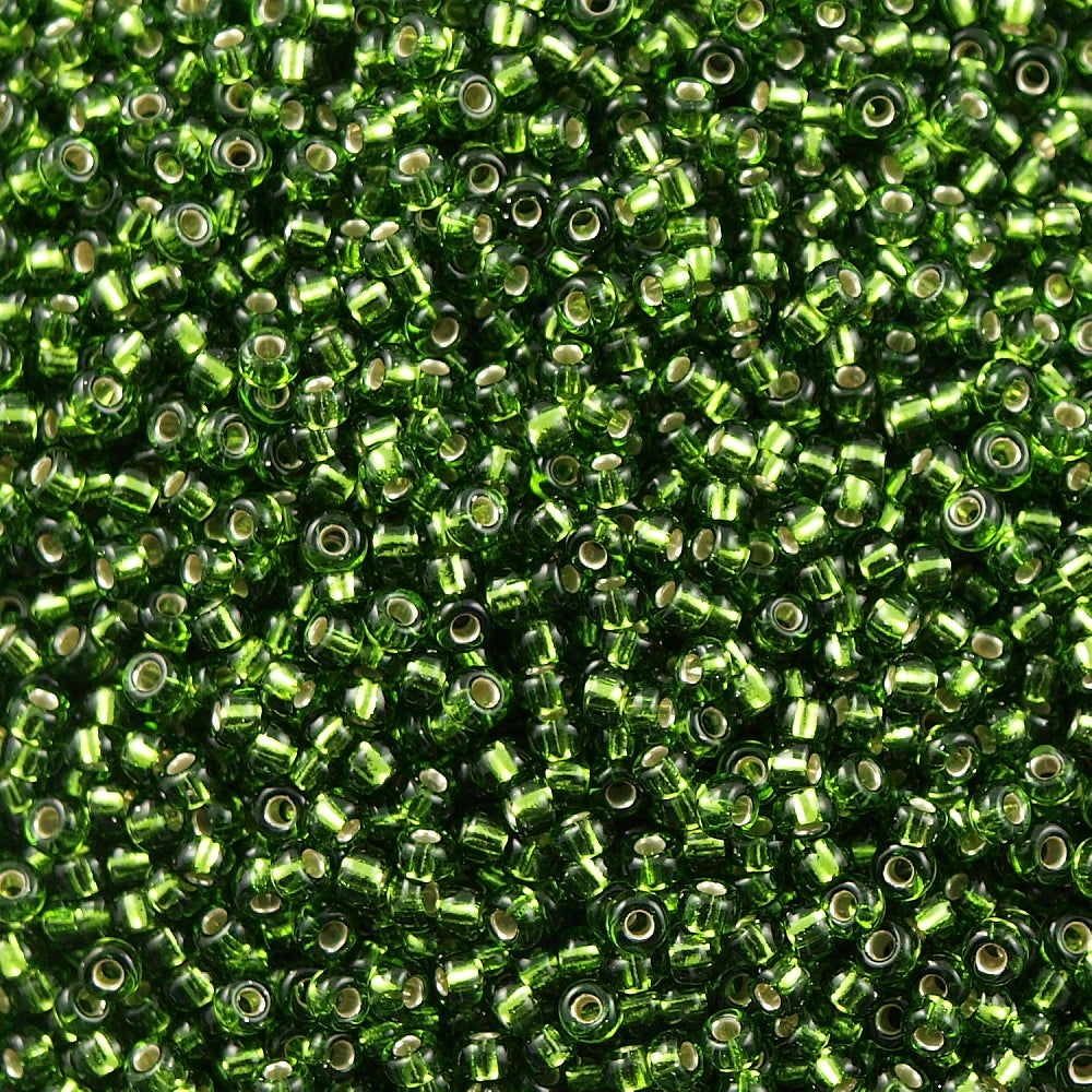 Miyuki Round Seed Bead 11/0 Silver Lined Olive 22g Tube (26)