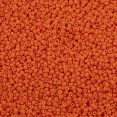Miyuki Round Seed Bead 11/0 Opaque Matte Fall Orange 22g Tube (2042)