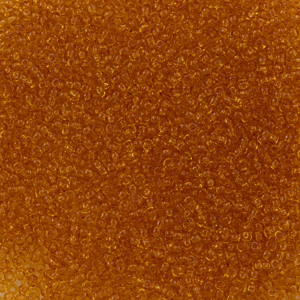 Czech Seed Bead 11/0 Transparent Topaz 2-inch Tube (10050)
