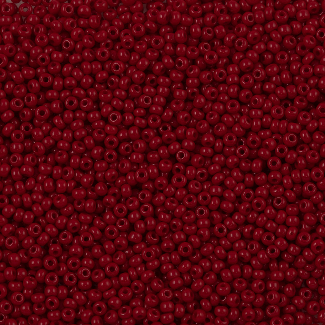 Czech Seed Bead 11/0 Dark Red Opaque (93210)