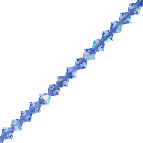144 Preciosa Crystal 3mm Bicone Bead Sapphire AB (30050AB)