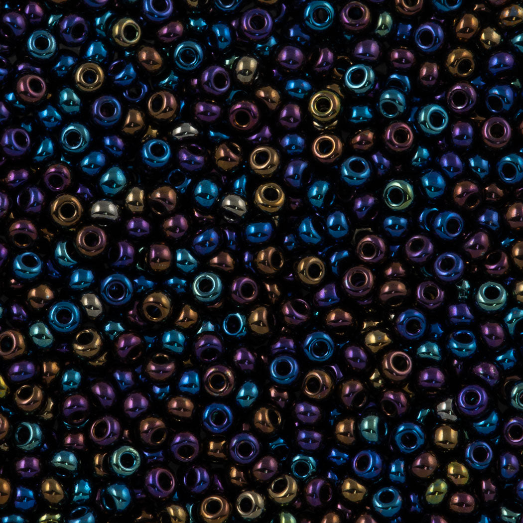 Czech Seed Bead 6/0 Jet AB 50g (59205)