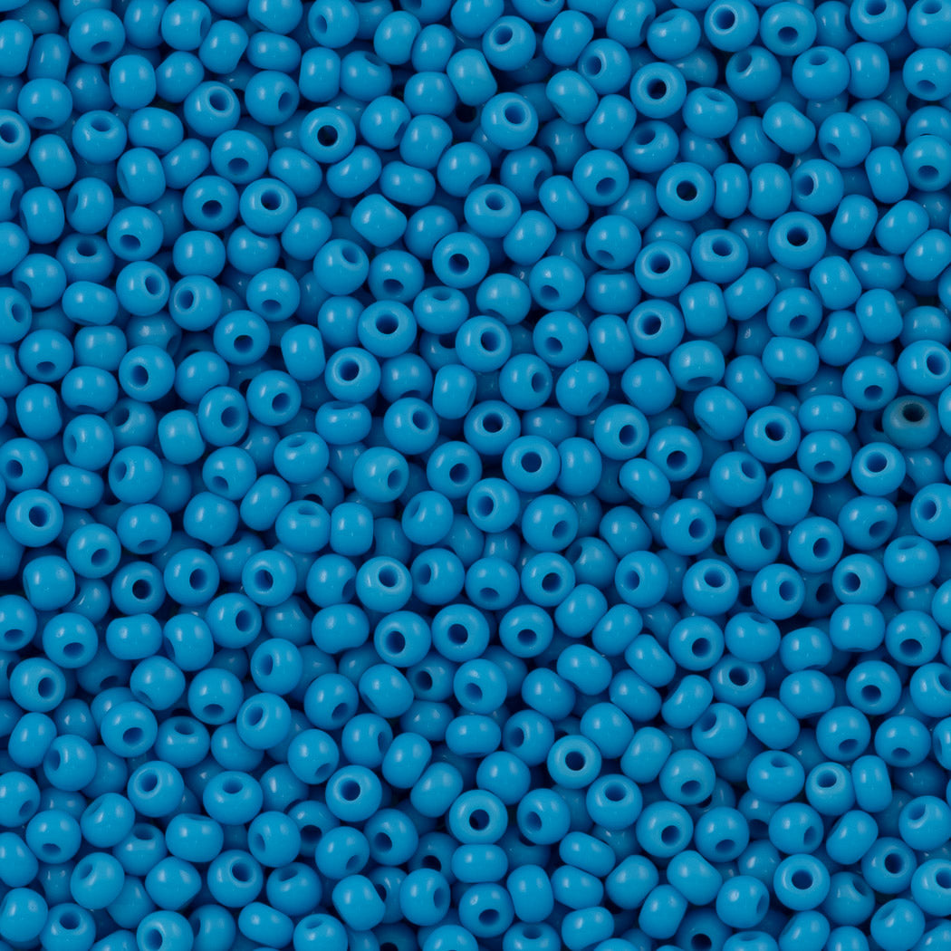 Czech Seed Bead 6/0 Opaque Blue Turquoise 50g (63050)