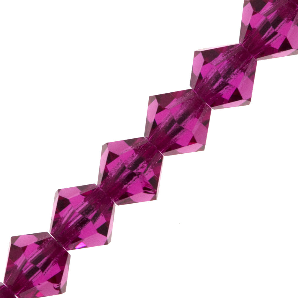 72 Preciosa Crystal 6mm Bicone Bead Fuchsia (70350)