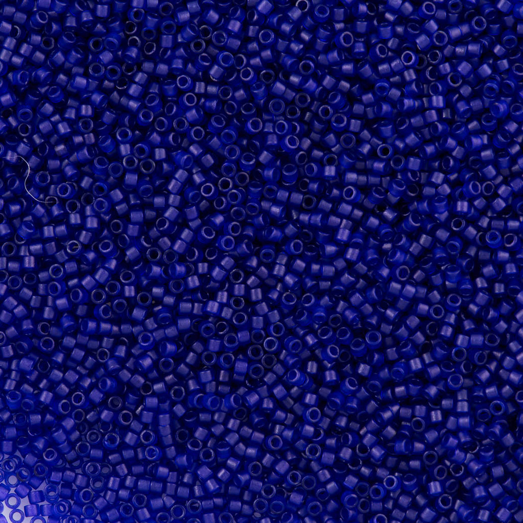 25g Miyuki Delica Seed Bead 11/0 Matte Transparent Dyed Royal Purple DB785
