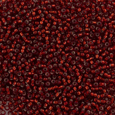 Miyuki Round Seed Bead 15/0 Silver Lined Dark Ruby (11D)