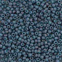 Toho Round Seed Bead 11/0 Opaque Turquoise Amethyst Marbled 2.5-inch Tube (1206)
