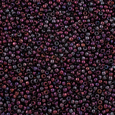 50g Toho Round Seed Beads 6/0 Higher Metallic Dark Amethyst (503)