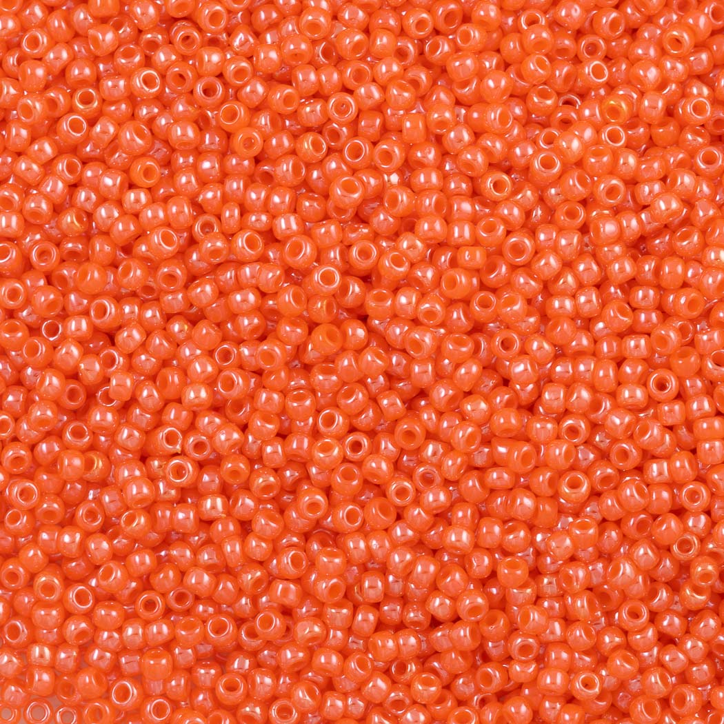 Toho Round Seed Bead 11/0 Opaque Luster Persimmon (129)