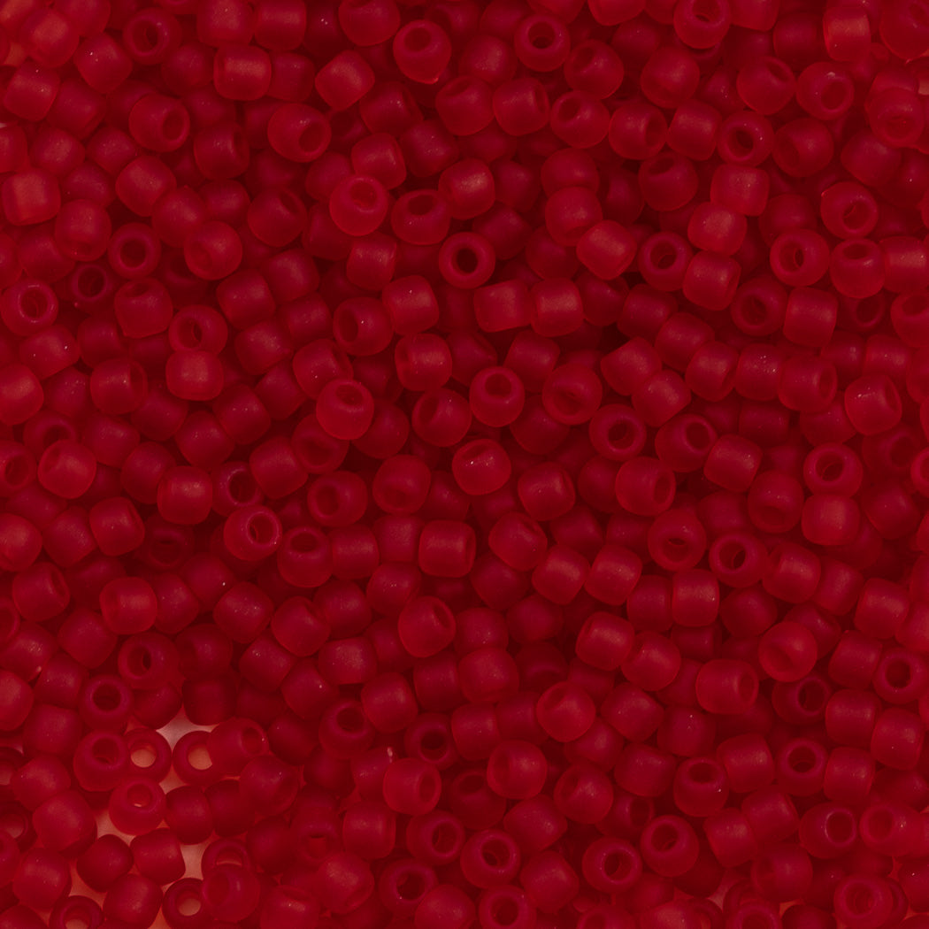 Toho Round Seed Bead 11/0 Transparent Matte Ruby (5BF)